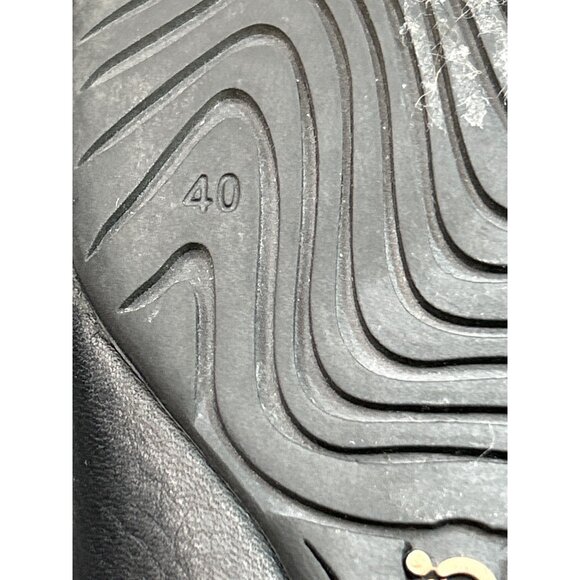 Ecco Womens Black Leather Slide Sandals Size 40 EU US 9 - 9.5 - Picture 6 of 6